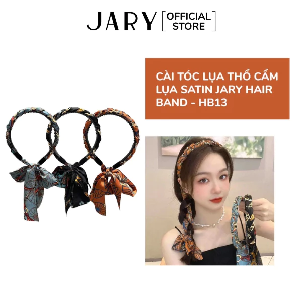 Cài tóc lụa thổ cẩm Satin Jary Hair Band