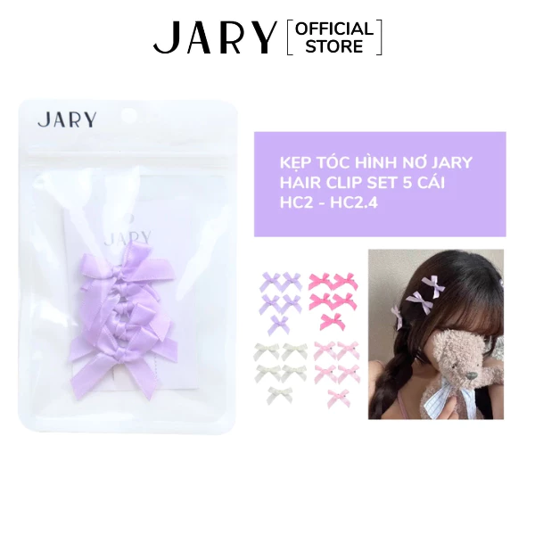 Kẹp Tóc Hình Nơ Jary Hair Clip Set 5 Cái - HC2 - HC2.4