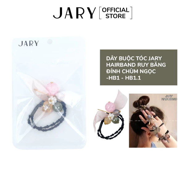 Dây Buộc Tóc Jary Hair Band Ruy Băng Đính Chùm Ngọc - HB1 - HB1.1