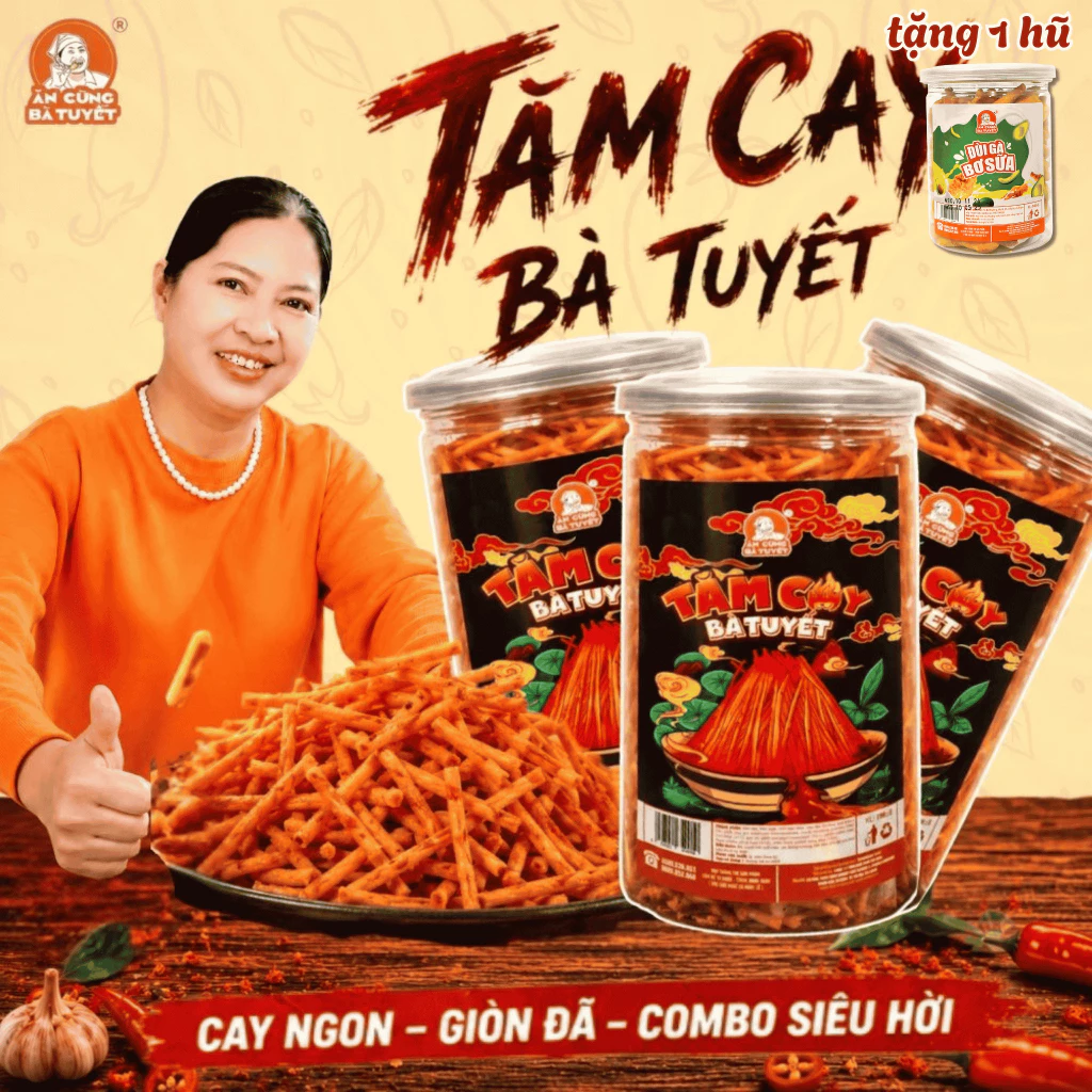 COMBO 3 HŨ TĂM CAY BÀ TUYẾT - ĂN CÙNG BÀ TUYẾT M74