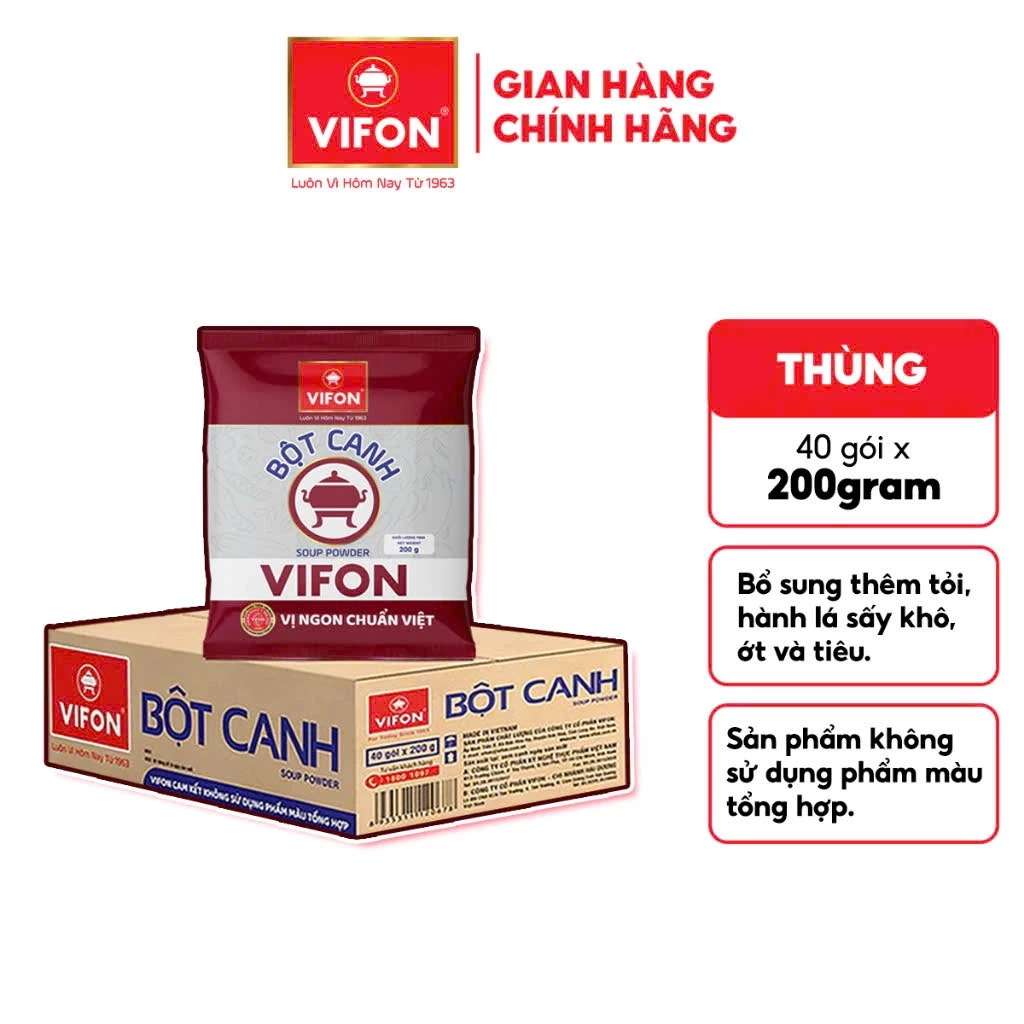 Thùng 40 Gói Bột Canh Vifon 200G - VF18T
