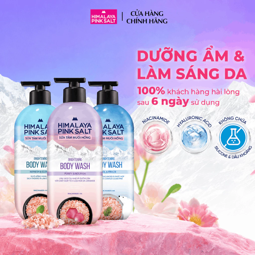 [QUÀ TẶNG KHÔNG BÁN] Sữa tắm muối hồng Himalaya Pink Salt 500g