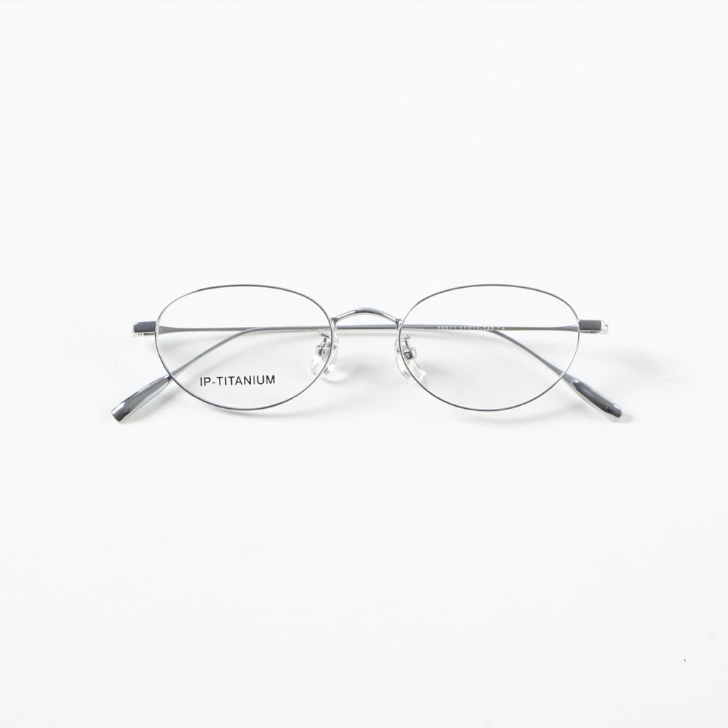 Kính TITANIUM 9g dáng oval viền mảnh, Gọng kính cận cao cấp 98671 Jolie eyewear