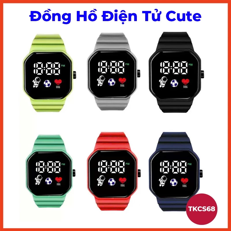 Đồng hồ nam nữ Led kiểu dáng phi hành gia thời trang cá tính dây cao su êm tay, đồng hồ thể thao phong cách nhiều mẫu mã