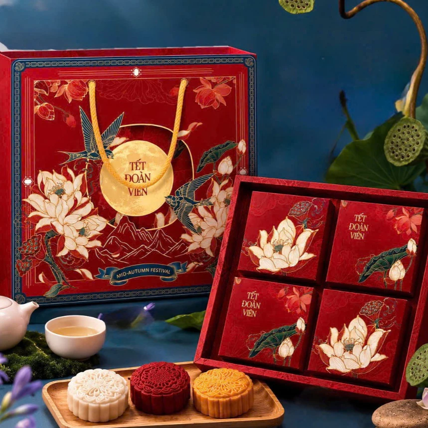 Không đóng lẻ vỏ hộp, vỏ hộp đựng 2 bánh - 4 bánh Trung Thu