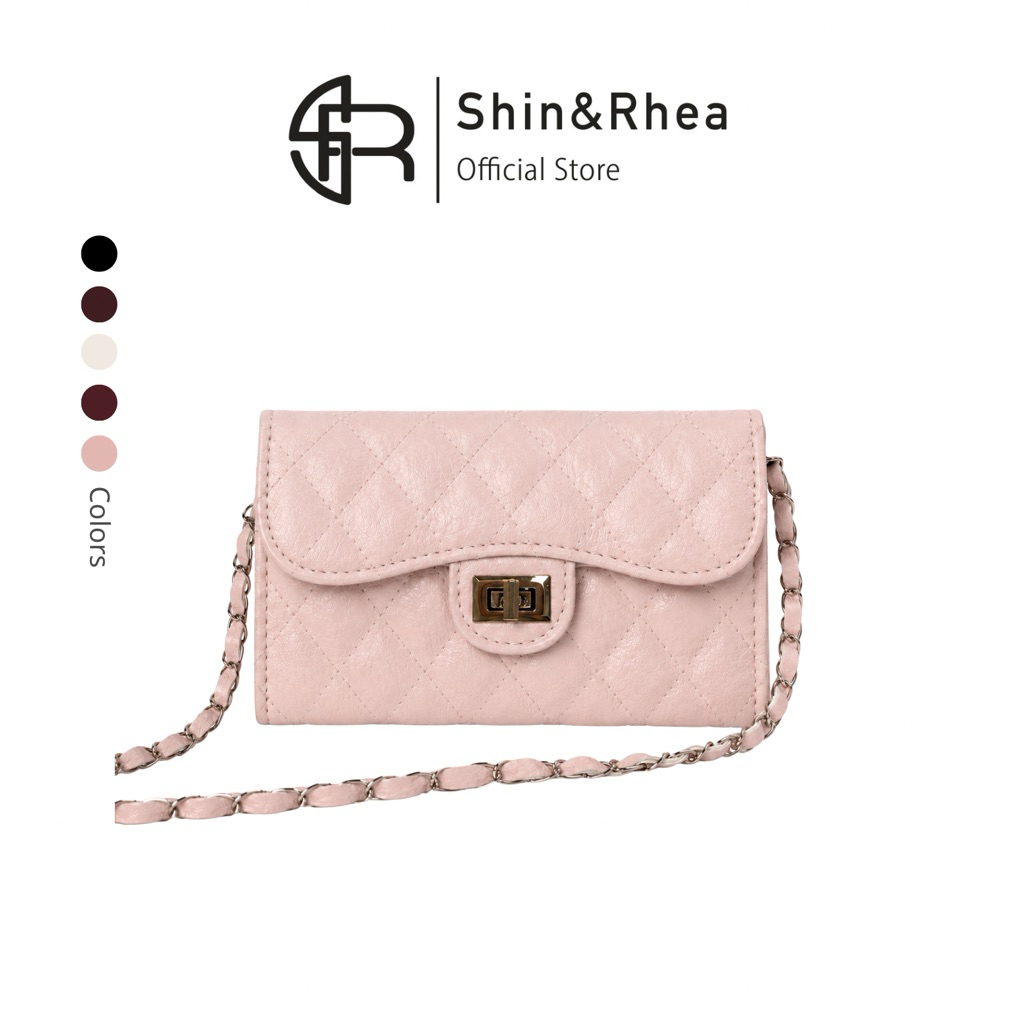 Ví Đeo Chéo Nữ Mini Shin&Rhea Da PU nhăn nhẹ – Khóa Xoay Sang Trọng, Size…