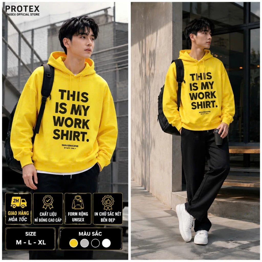 Áo Hoodie Nỉ Ngoại Dày Ấm  Mũ 2 Lớp Vải Mềm Mại – Mẫu in Chữ Nổi Bật Cực Chất Cho Giới Trẻ