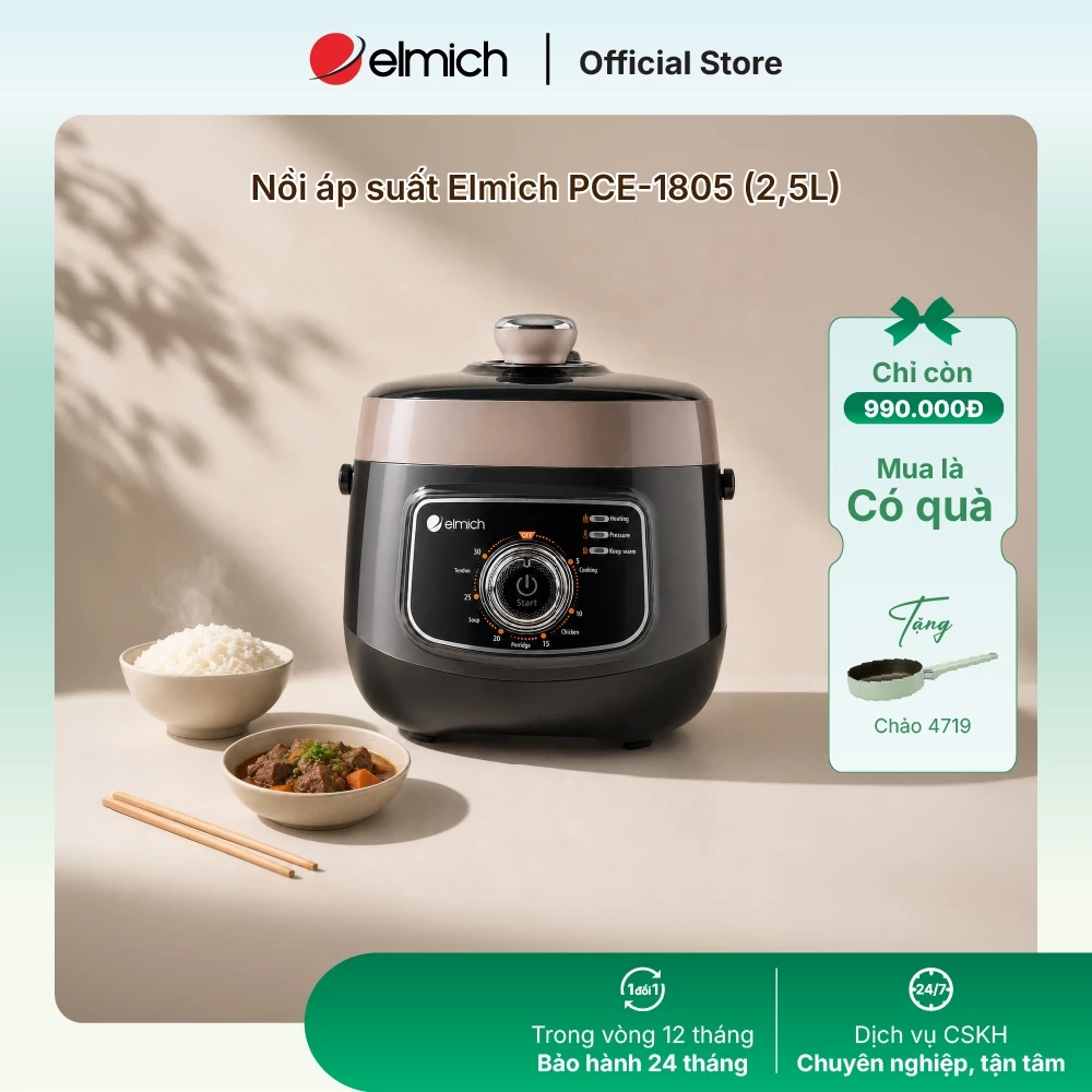 Nồi áp suất Elmich PCE-1805 dung tích 2,5L