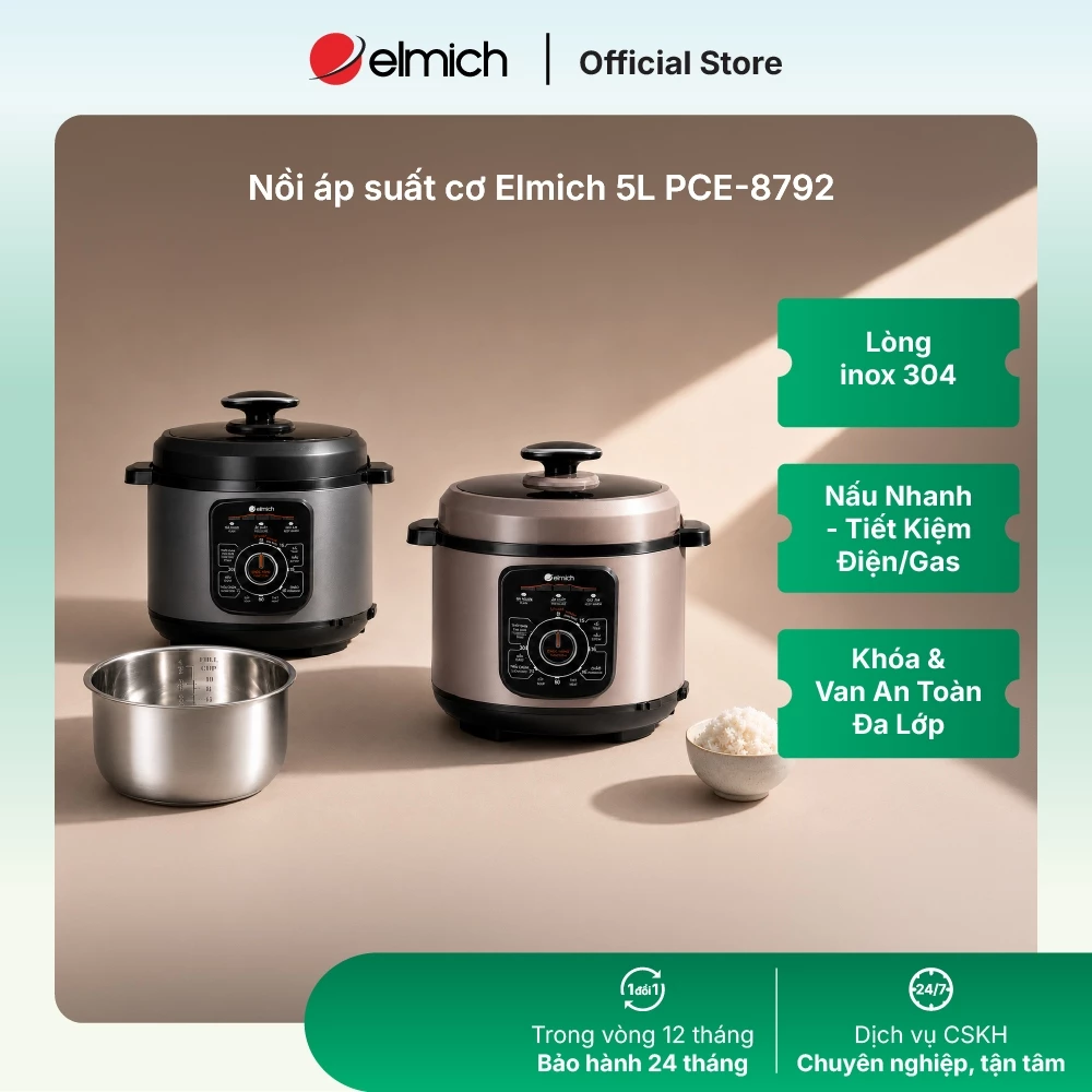 Nồi áp suất inox 304 Elmich 5L PCE-8792