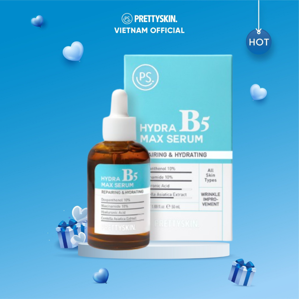 Serum Hydra B5 giúp cấp ẩm 50ml tặng 05 mặt nạ mix vị gạo, ngọc trai, chanh…