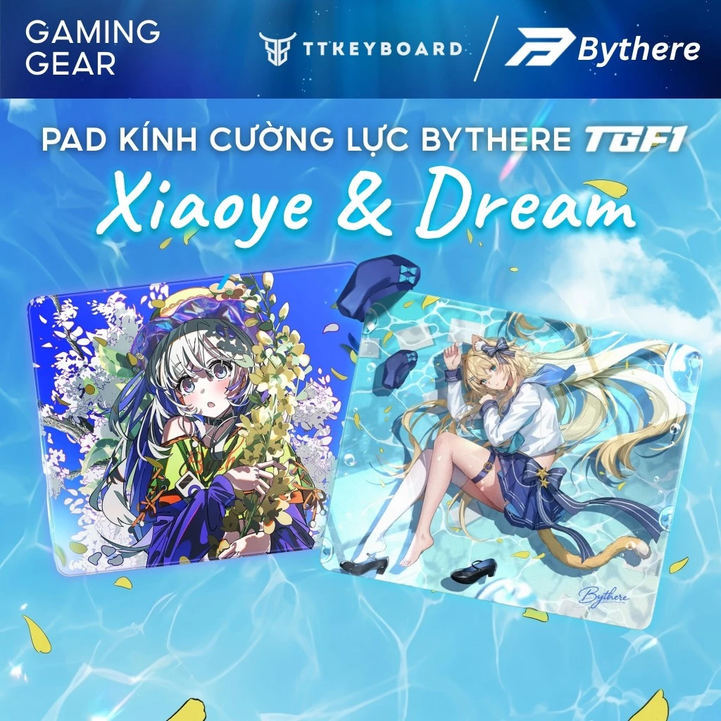 [Hỏa Tốc] Pad Chuột Kính Gaming Bythere TFG1 Dream XIAOYE Art Độc Quyền Cường Lực 6.0H Feet PTFE