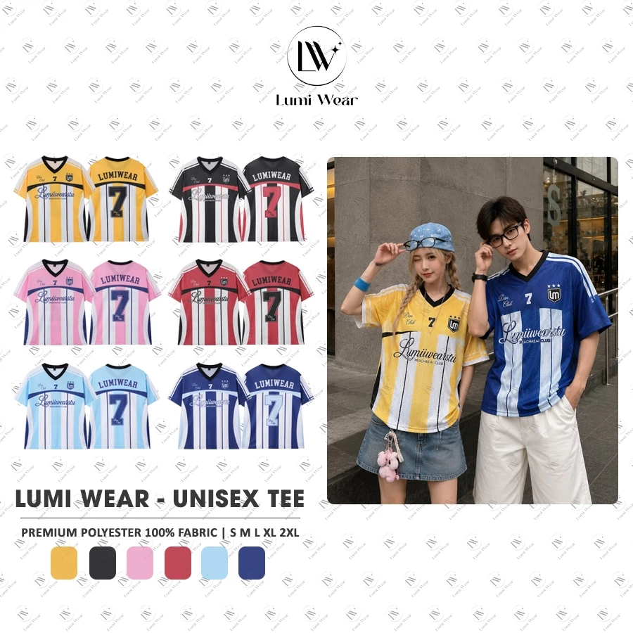 Áo Thun Jersey Lumi Wear Cao Cấp Số 7 Form Oversize Unisex Chất Lưới Kim Cương Áo Thể Thao Hottren