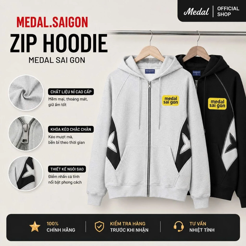 Áo Khoác Hoodie Zip Phối Họa Tiết Hoa Unisex Nam Nữ, Form Rộng, Áo Khoác Nỉ Có Mũ Phong Cách Stresswear, Chất Nỉ Hàn
