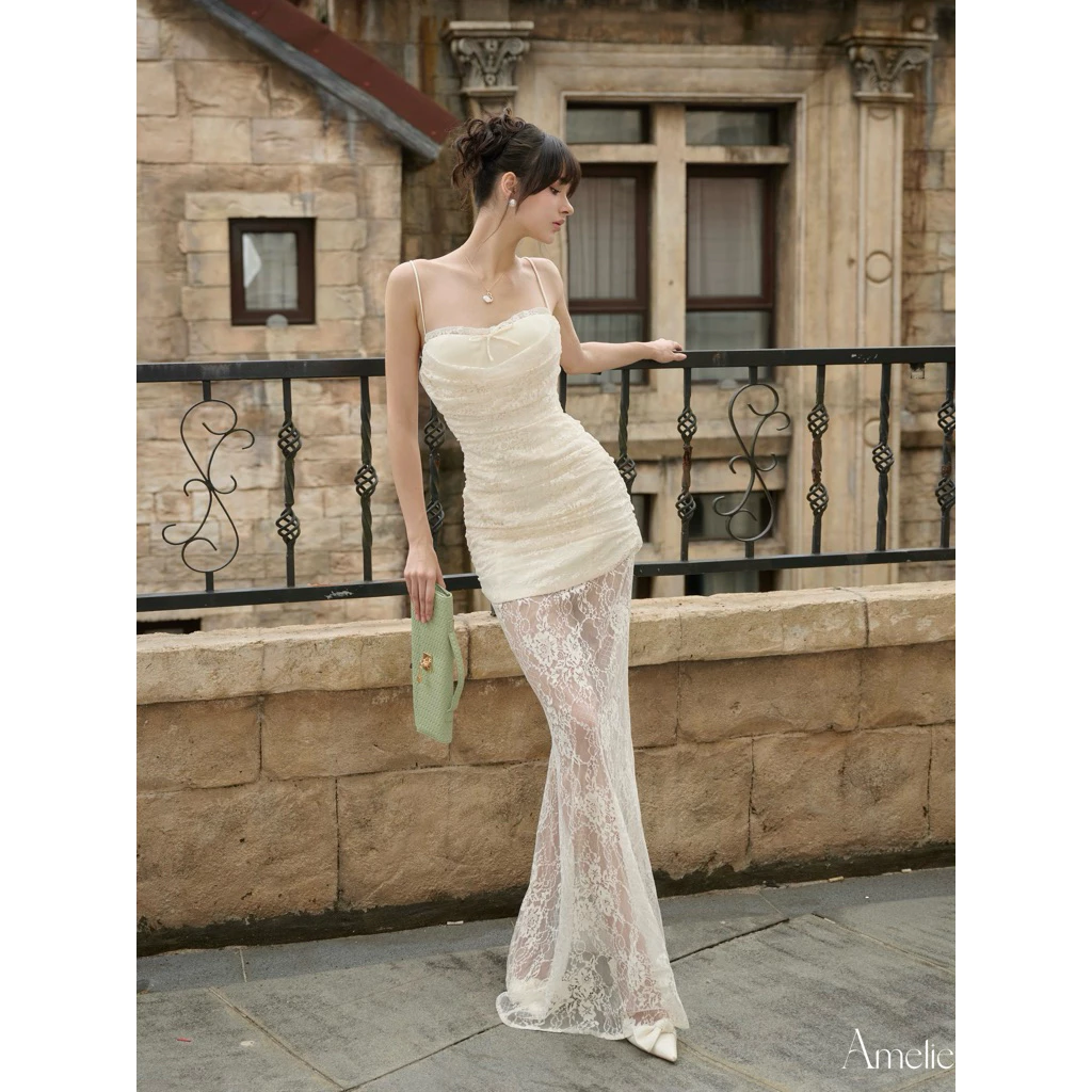 AMELIE - Váy hai dây corset ren đuôi cá - Urania dress Ame677