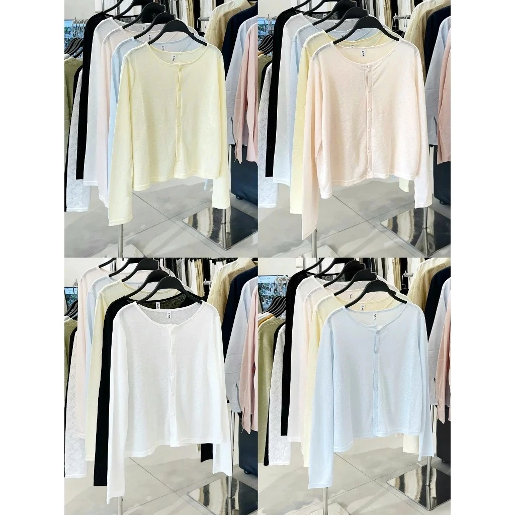 (Sẵn ship) Áo khoác cardigan thun giấy cúc cài A135 Shiro Cardigan
