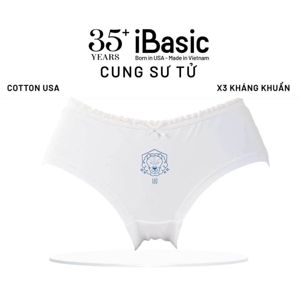 [Cung Xử Nữ 23/8 - 29/9] Quần lót nữ iBasic cotton USA kháng khuẩn hoạ tiết Cung hoàng đạo PANT027C