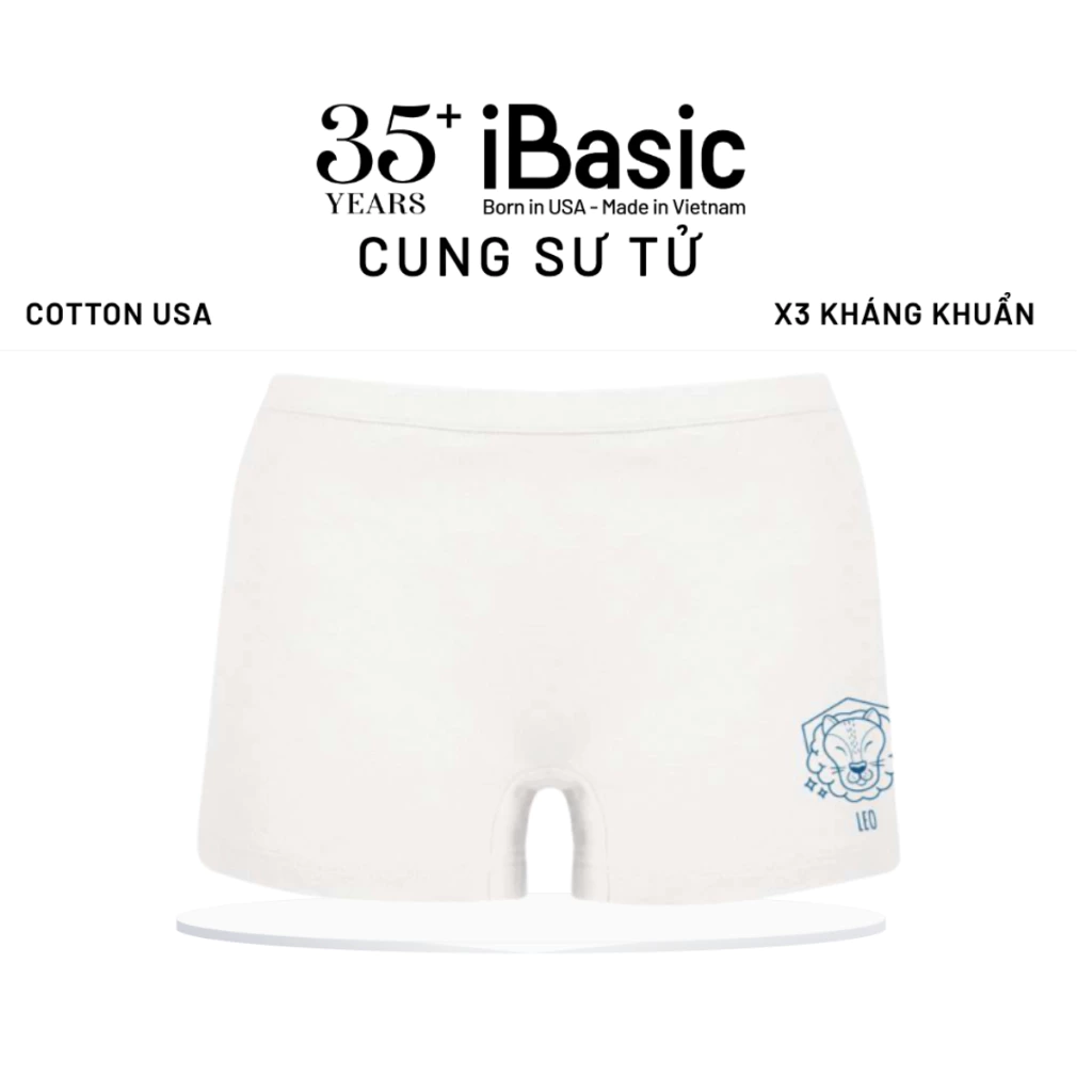 [Cung Xử Nữ 23/8 - 22/9] Quần lót nữ iBasic hoạ tiết Cung hoàng đạo cotton USA kháng khuẩn phom boyshort PANT028-1