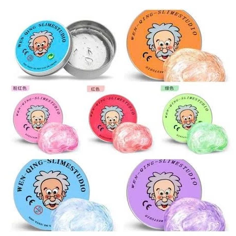 {Hàng có sẵn ship hỏa tốc} Slime ông già nhựa dẻo DẠ QUANG PHÁT SÁNG trong suốt Putty hộp thiếc.