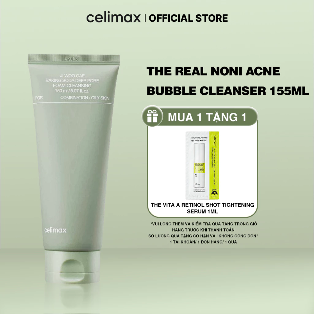 Sữa Rửa Mặt Sạch Sâu Celimax Ji Woo Gae Baking Soda Deep Pore Foam Cleansing 150ml [1]