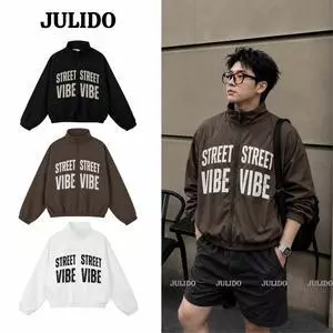 Áo Khoác Gió STREET VIBE JACKET JULIDO chất liệu Polyester form Boxy HALFZIP Menswear