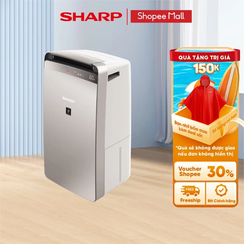 Máy lọc không khí hút ẩm SHARP DW-J27FV-S Hàng Chính Hãng
