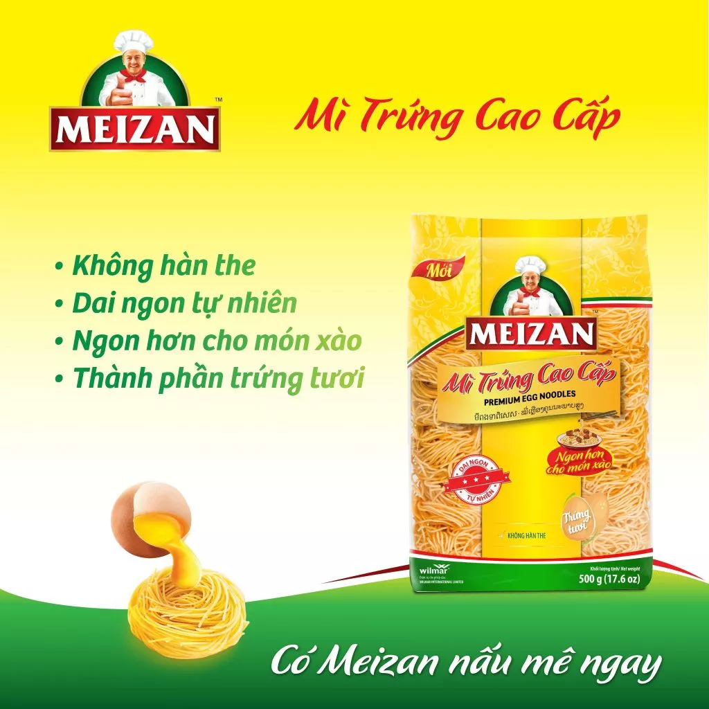 Mì trứng cao cấp Meizan 500gr