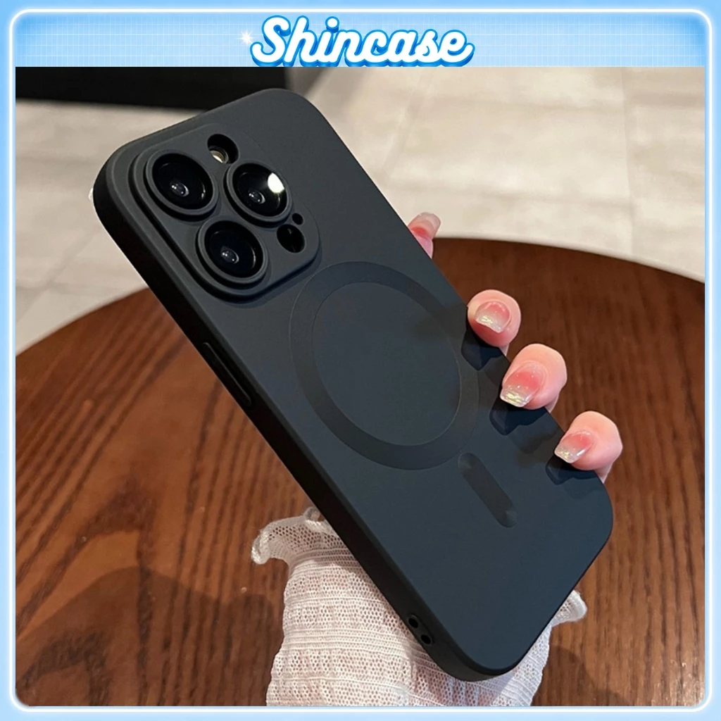 Ốp Lưng iPhone Từ Tính Sạc Không Dây Sang Trọng Chống Bám Vân Tay, Mềm Bảo Vệ Camera - iPhone 11/12/13/14/15/16/17Promax
