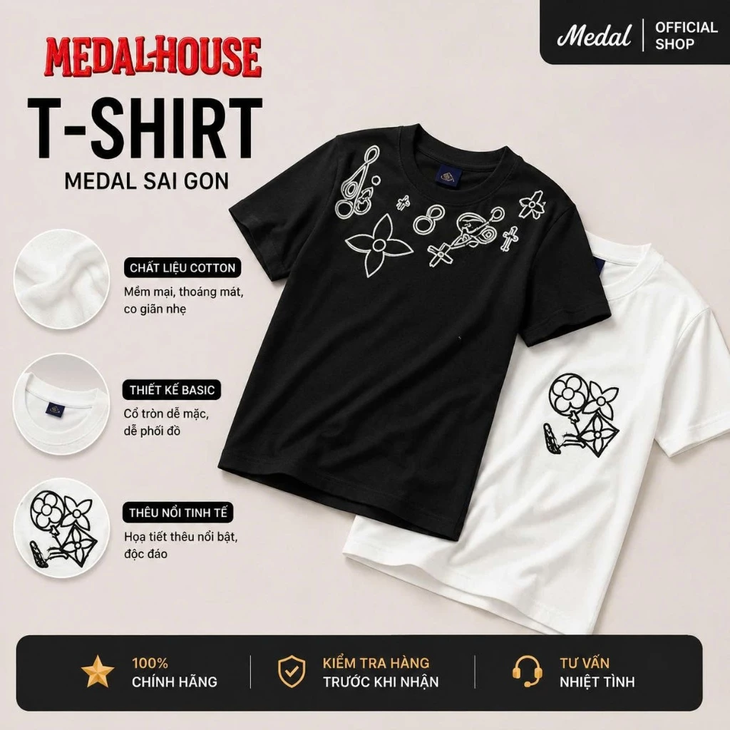 Áo Thun Tee In Hình Chuột Trắng Dễ Thương – Chất Cotton Hàn Mát Dày Dặn