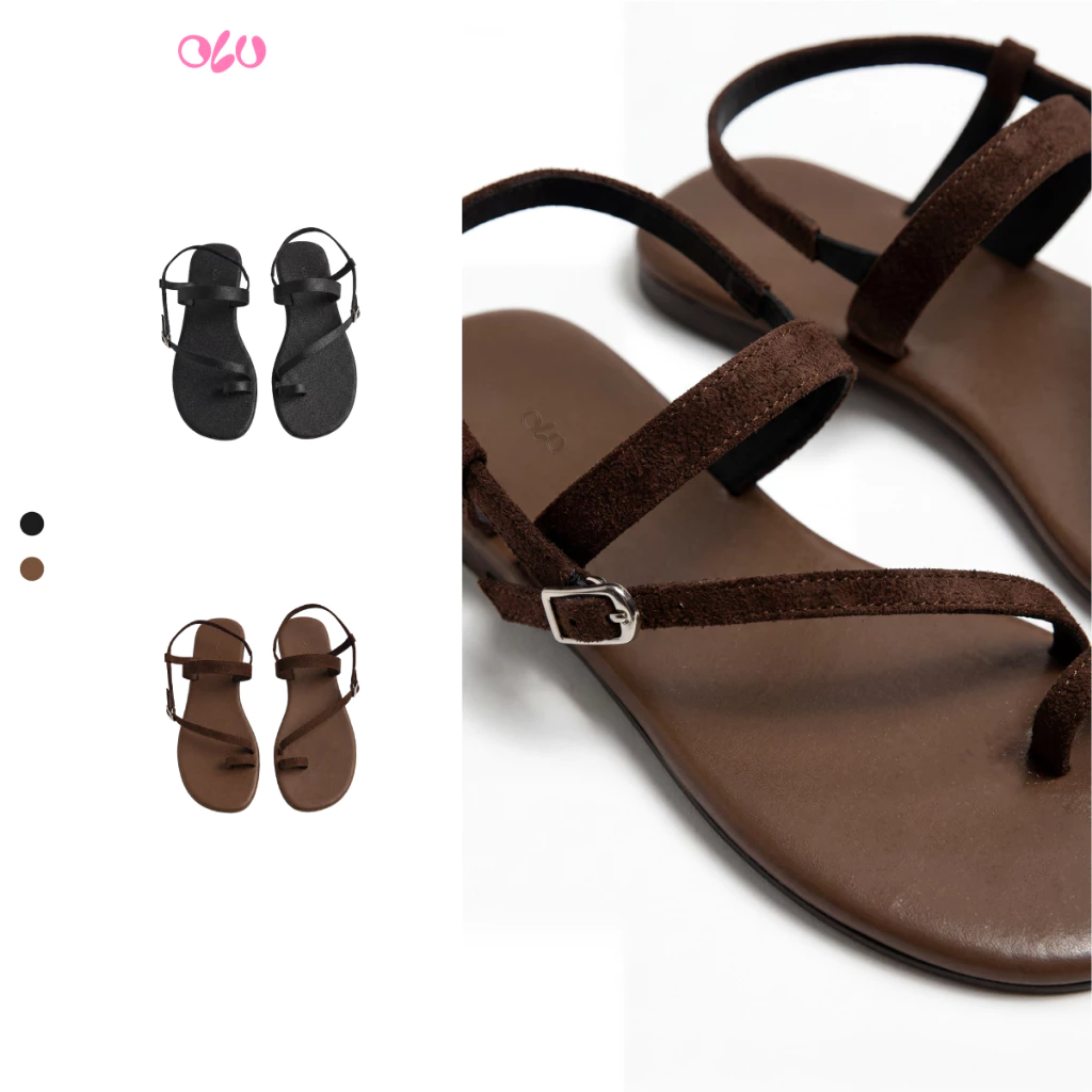 Giày sandal OLV quai mảnh đế bệt Multy Strap Flat Sandals nhiều màu phù hợp đi làm đi chơi
