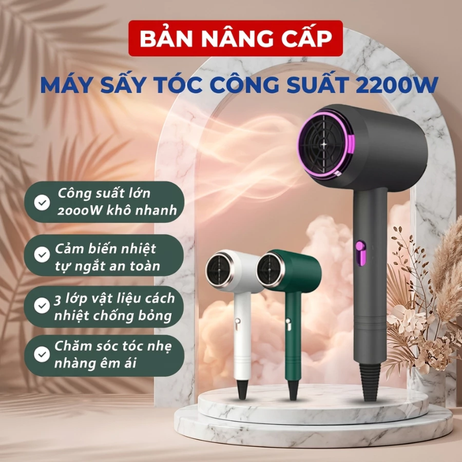 Máy Sấy Tóc 2 Chiều Nóng Lạnh Công Xuất 2000w