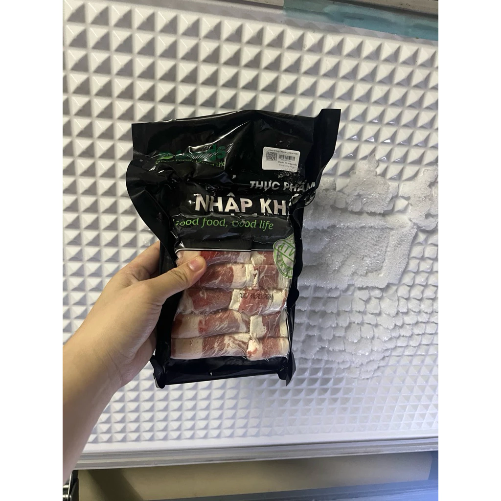 Ba chỉ bò Mỹ thái cuộn 450G siêu ngon.ba chỉ bò excel tb gói 450g,nướng thả lẩu đều ngon