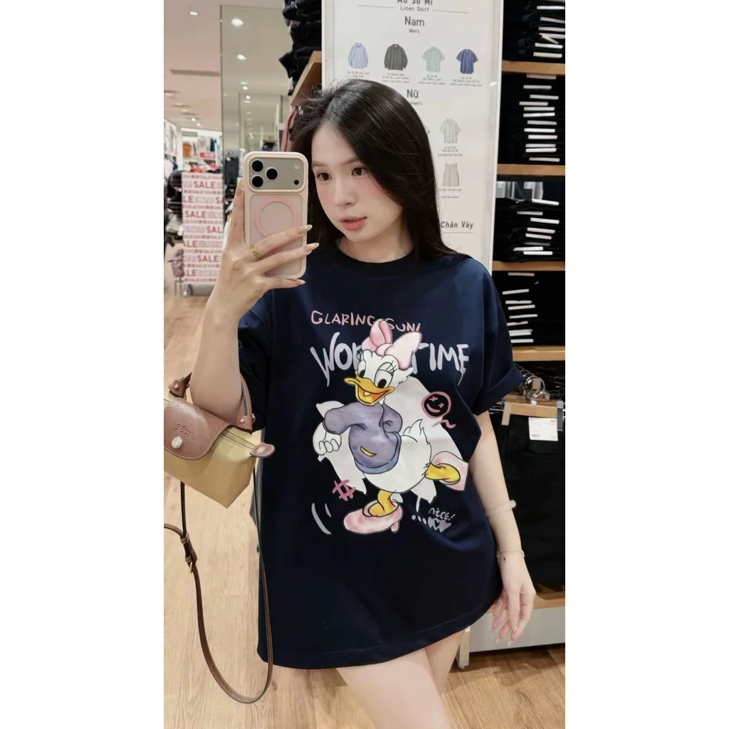 Áo Thun Vịt Hồng 2, Chữ Kiểu Bacsic Dễ Phối Đồ, Vải Đẹp Cotton Dày Dặn, Unisex Nam Nữ Không Xù Lông