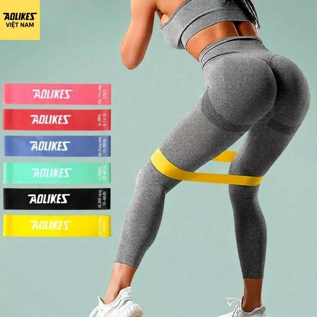 Dây KHÁNG LỰC Mini Band Aolikes Tập Toàn Thân Yoga Gym dây bền dẻo dai Dòng cao cấp