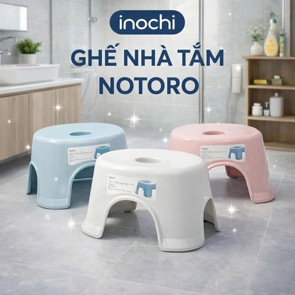 Ghế Nhà Tắm Notoro được thiết kế tiện dụng chắc chắn giúp mẹ và bé ngồi thoải mái và an toàn khi tắm