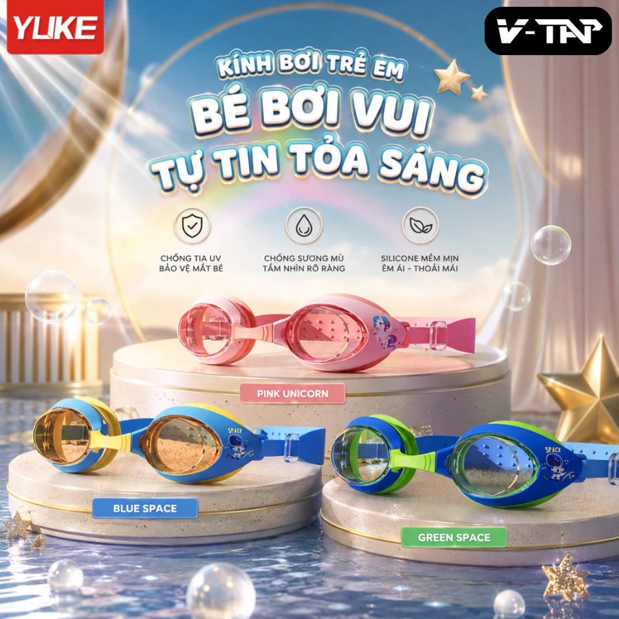 Kính bơi trẻ em YUKE 626, Chống sương, Nhập khẩu chính hãng ( 1 đổi 1 trong 7 ngày)