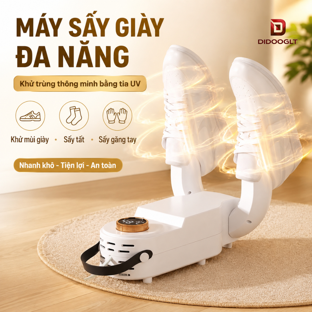Máy Sấy Giày Gập Gọn Thông Minh, Sấy Nhanh Ổn Định Nhiệt, Khử Mùi Diệt Khuẩn…