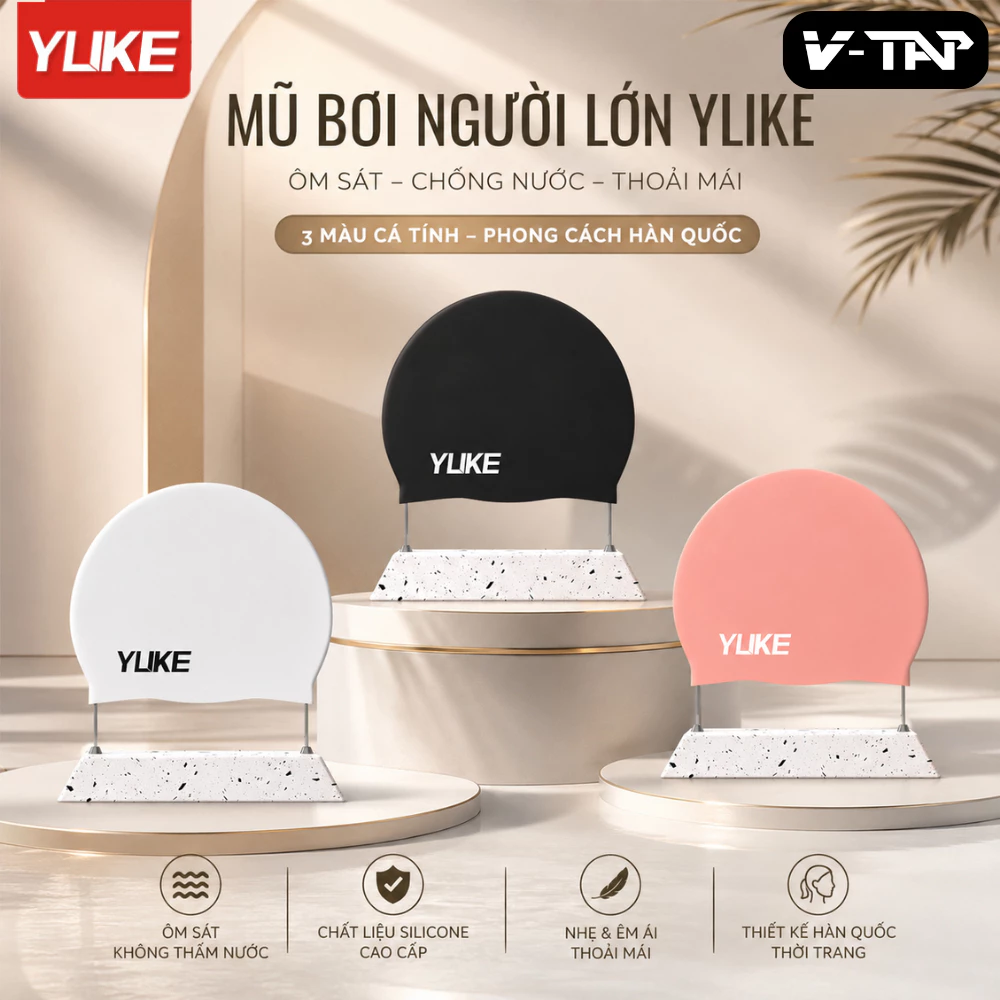 Mũ bơi người lớn YUKE - GJ240 - Chất liệu Silicone