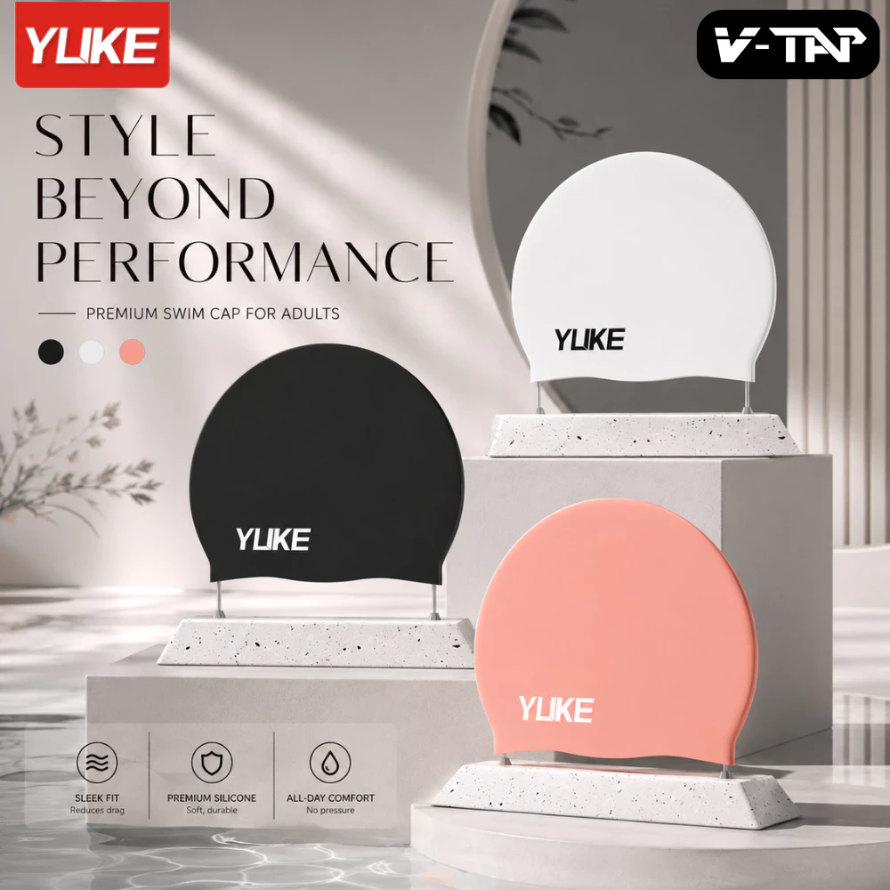 Mũ Bơi Người Lớn, Mũ Trơn YUKE - GJ240 - Silicone Đàn Hồi Cao, Không Mùi/ Nhập Khẩu Chính Hãng