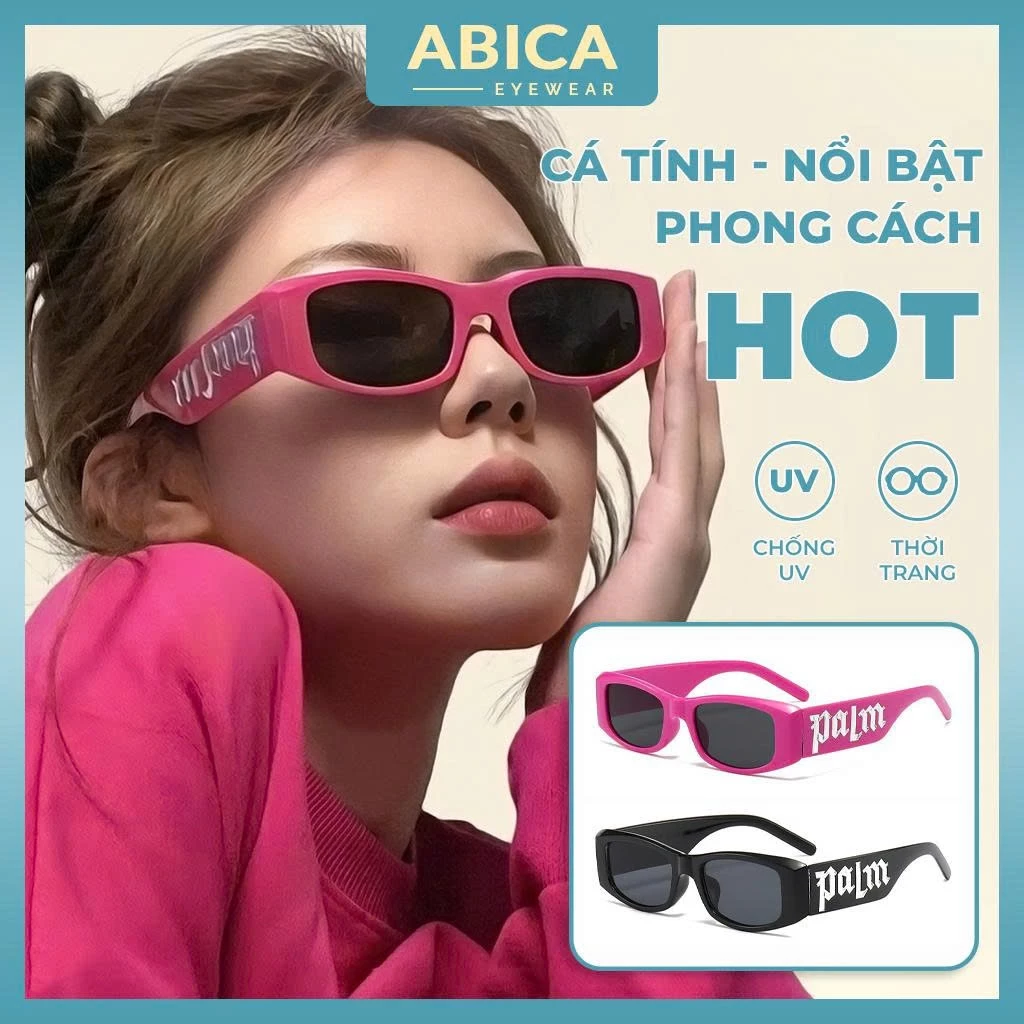 Kính râm mát nữ nam thời trang hip hop cá tính phong cách Hàn Quốc chống tia bức xạ đi chơi biển đẹp giá rẻ ABICA 327