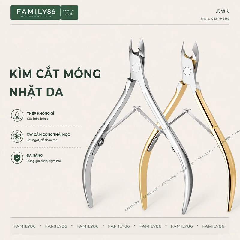 Kìm Cắt Móng Tay Chân, Kìm Cắt Da Nhặt Da Tay Cắt Khóe Thép Không Gỉ Có Nắp Đậy, Kiềm Cắt Móng