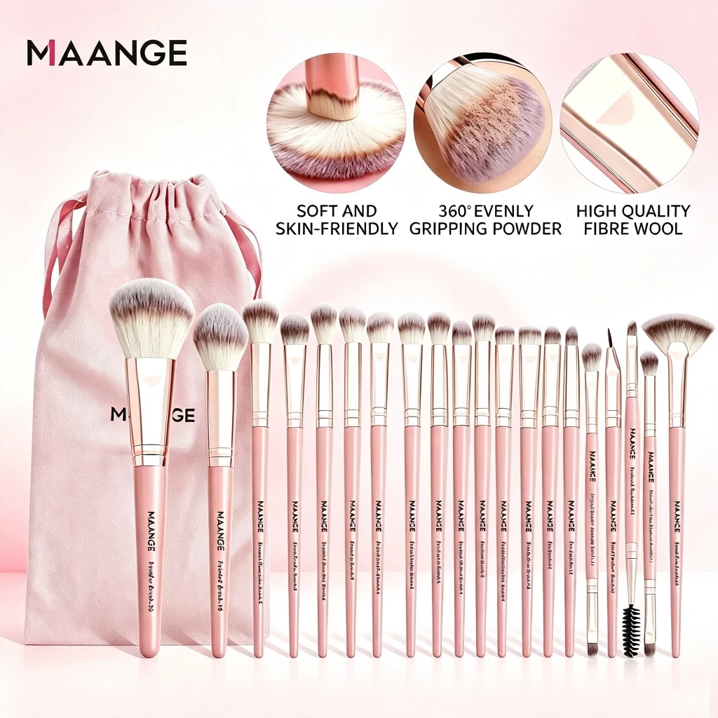 MAANGE Bộ Cọ Trang Điểm 20 Cây Lông Mềm Cao Cấp Cọ Trang Điểm Cá Nhân 5748