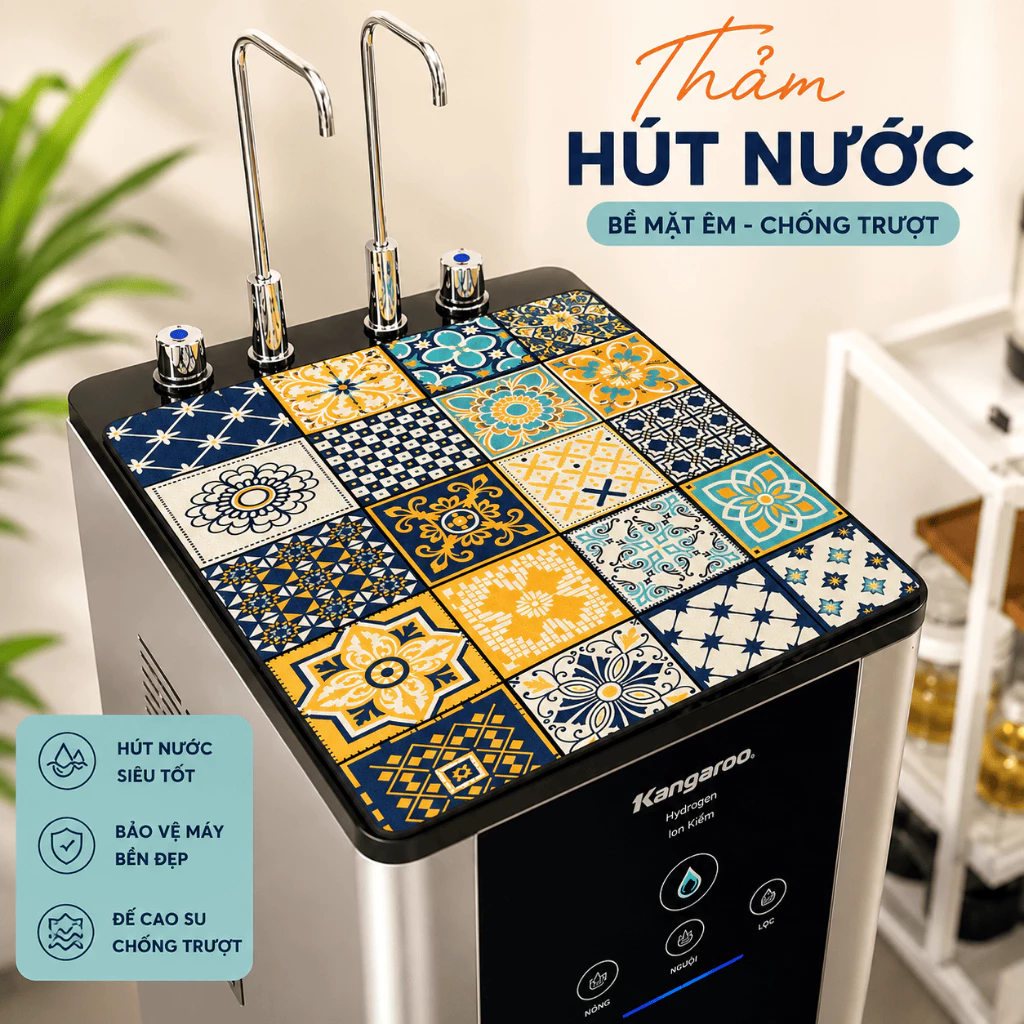 Thảm Trải Máy Lọc Nước Cổ Điển Sotre, Tấm Lót Hút Nước 4 Mùa Úp Ly Cốc Bàn Trà Chống Trượt