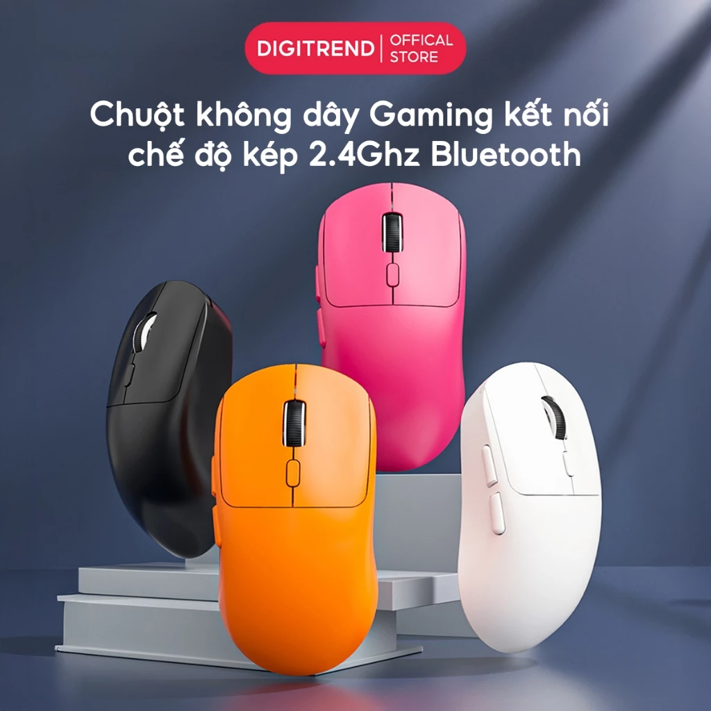 Chuột Máy Tính Không Dây Kết Nối Kép Bluetooth 2.4G Chuột Gaming Chơi Game Làm Việc Pin 500mAh