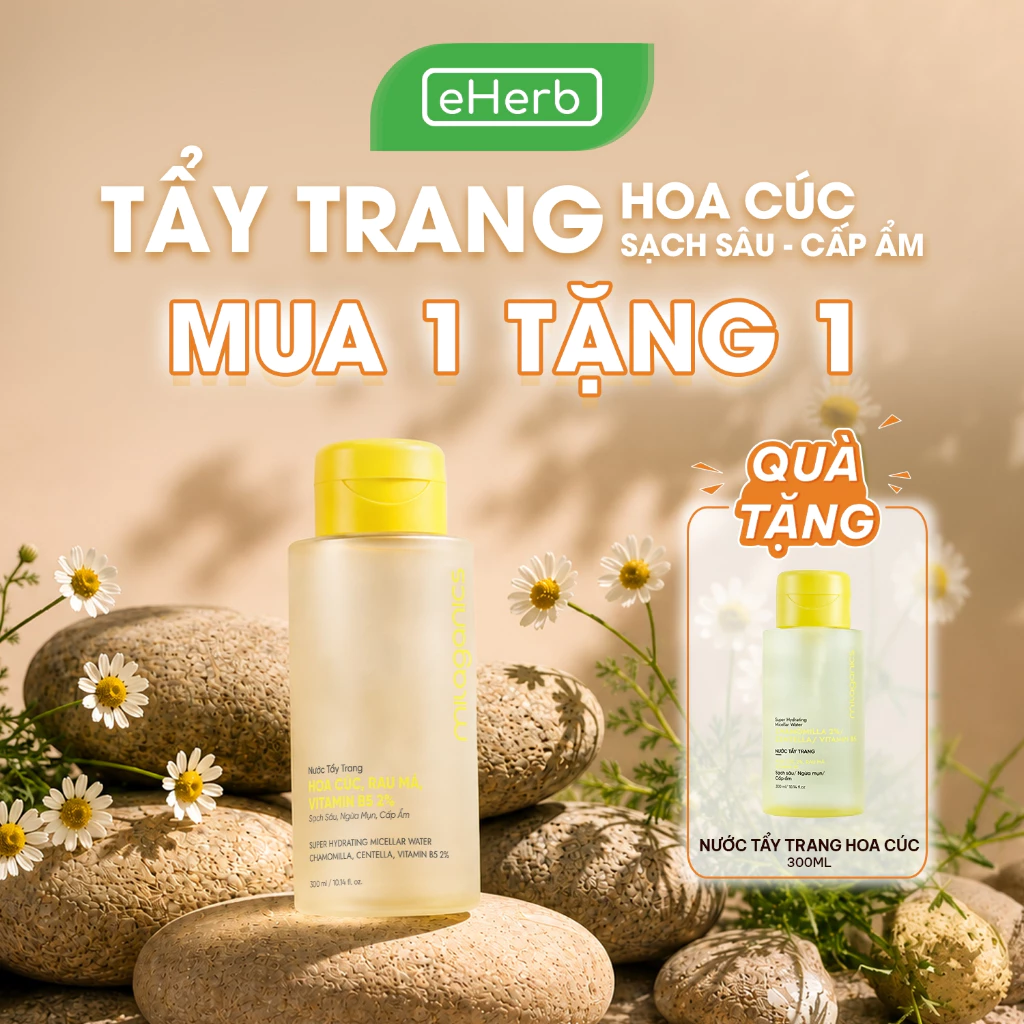 [MUA 1 TẶNG 1] Nước Tẩy Trang Hoa Cúc, Rau Má, B5 2% MILAGANICS Làm Sạch Sâu, Hỗ Trợ Ngừa Mụn Cấp Ẩm