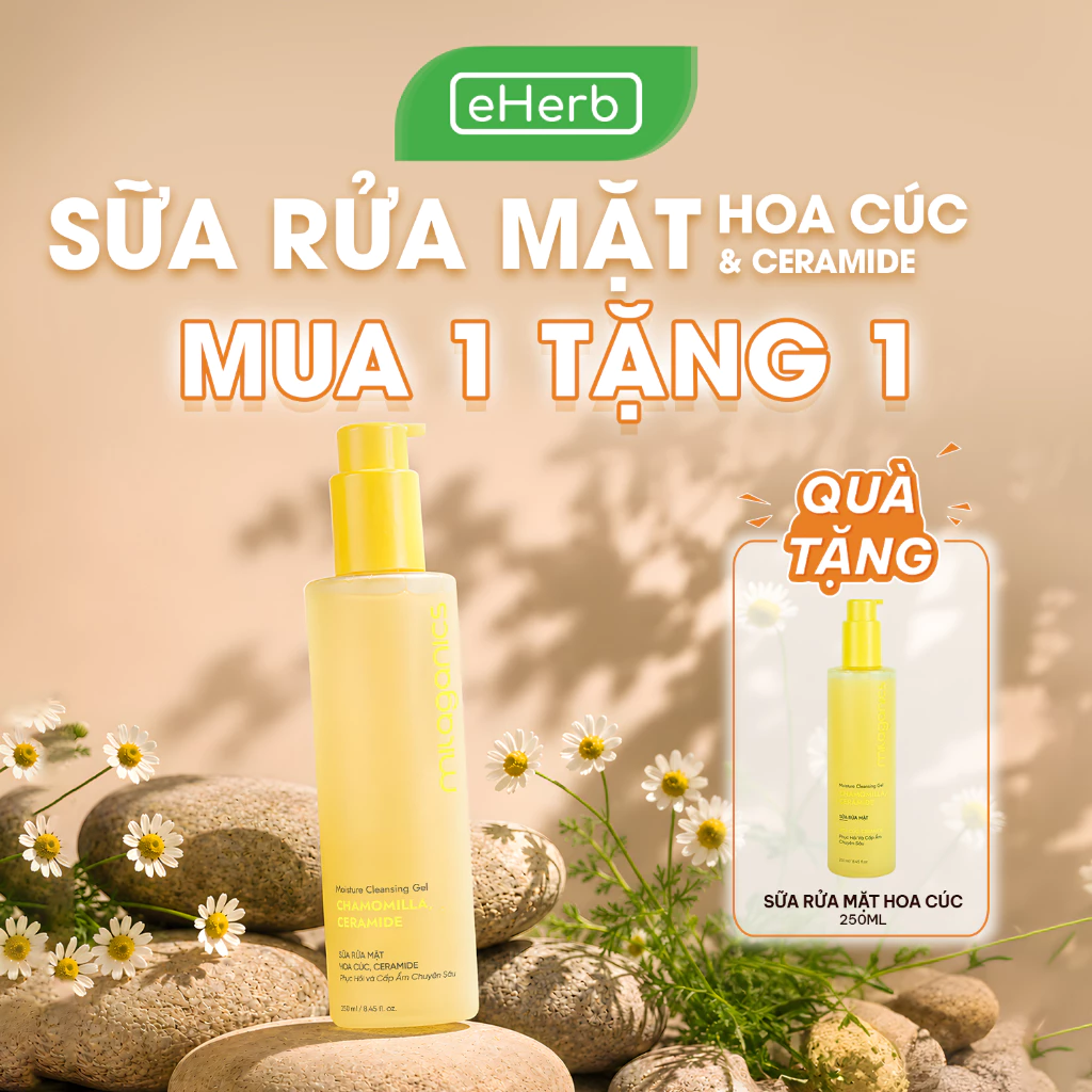 [MUA 1 TẶNG 1] Sữa Rửa Mặt Hoa Cúc Ceramide MILAGANICS Làm Sạch Dịu Nhẹ, Cấp Ẩm Phục Hồi Hàng Rào Da