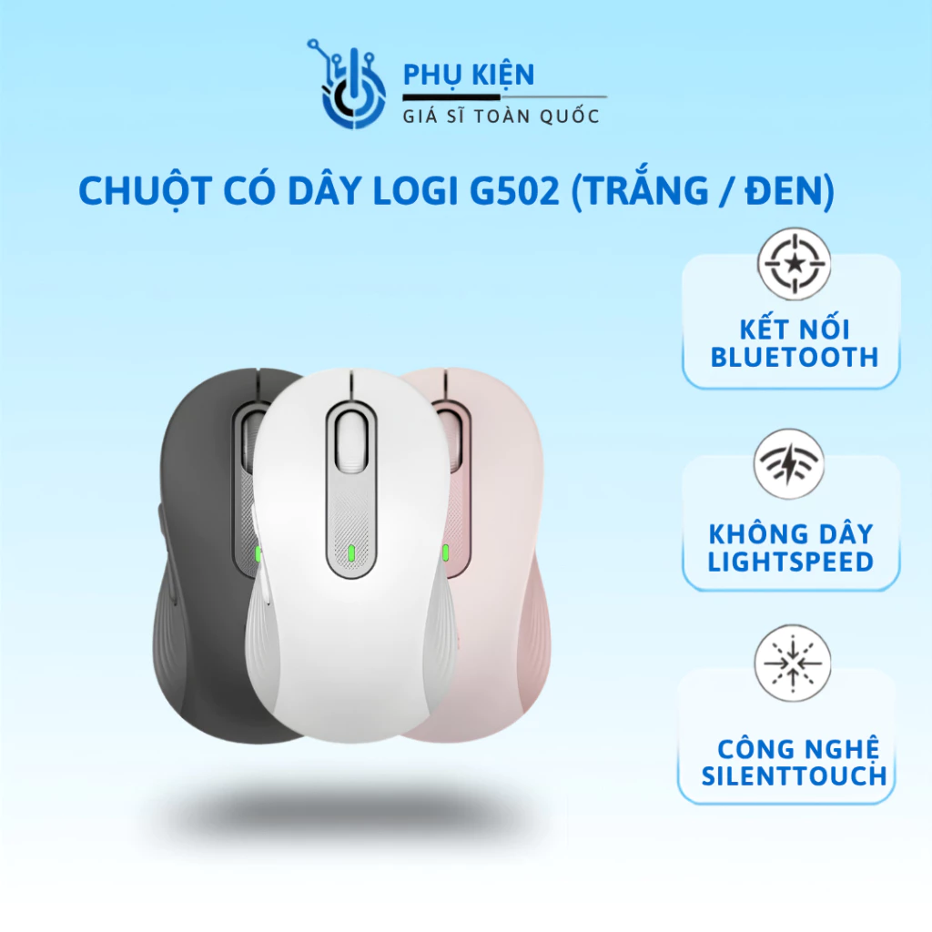 Chuột không dây m650l silent kết nối linh hoạt thiết kế êm ái cho tay lớn