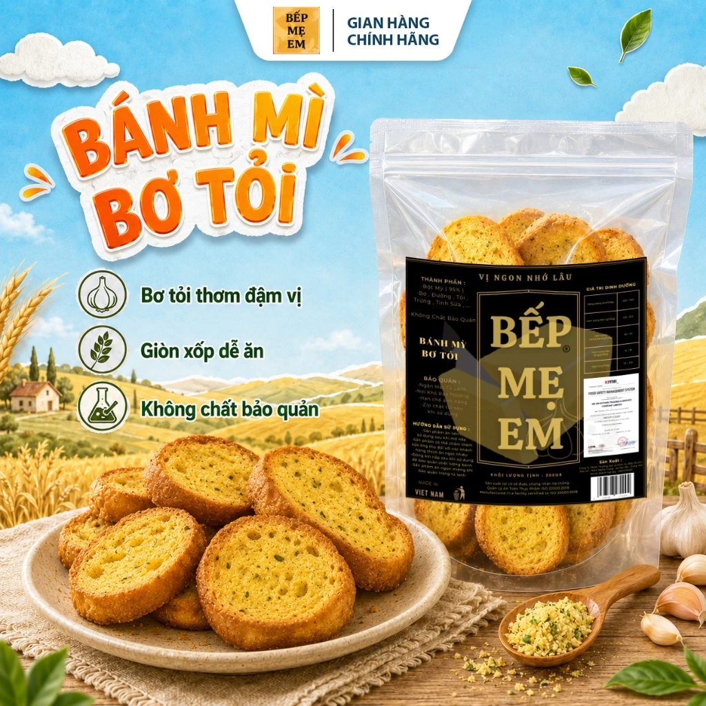 HOẢ TỐC - Bánh Mì vị Bơ Tỏi Bếp Mẹ Em