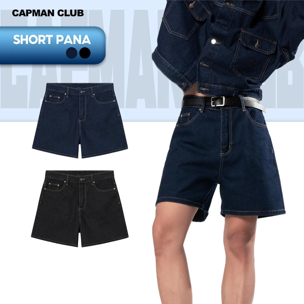 Quần short jean nam PANA phom rộng CAPMAN CLUB, cao trên gối trẻ trung - thoải mái