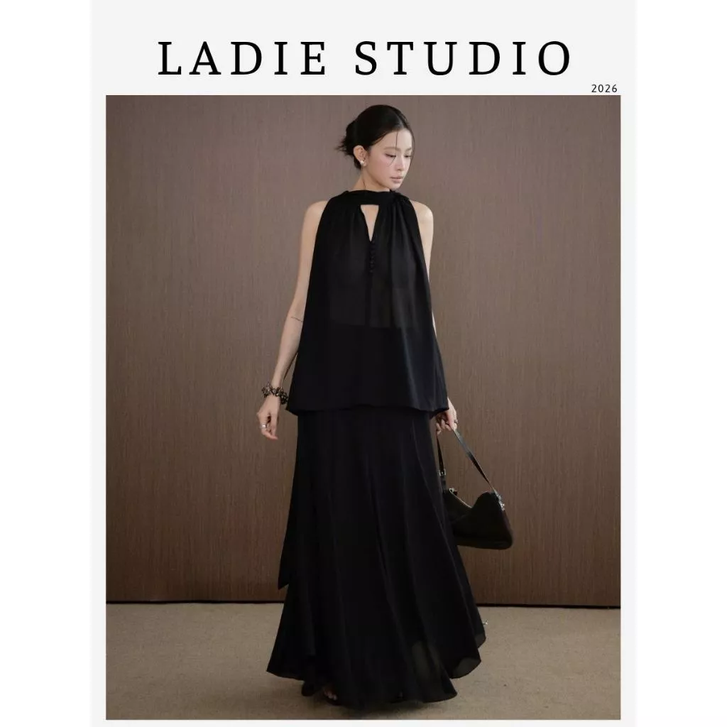 [LADIE STUDIO] Chân váy maxi chiffon – chân váy dài chữ A nữ tính bay bổng CV05