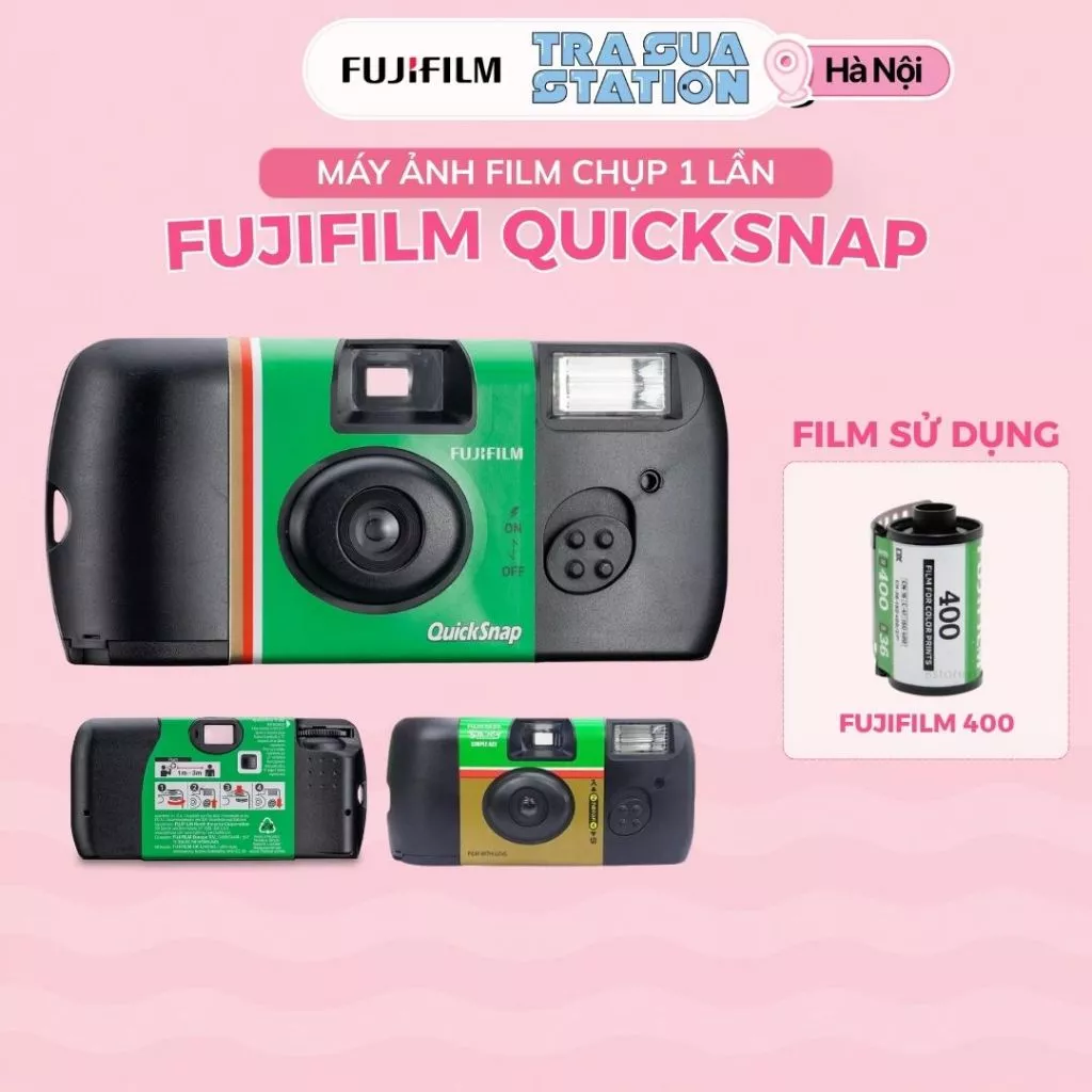 Máy ảnh chụp 1 lần FujiFilm Simple Ace, Quicksnap 400 - 27 kiểu ảnh (date 03/2027)